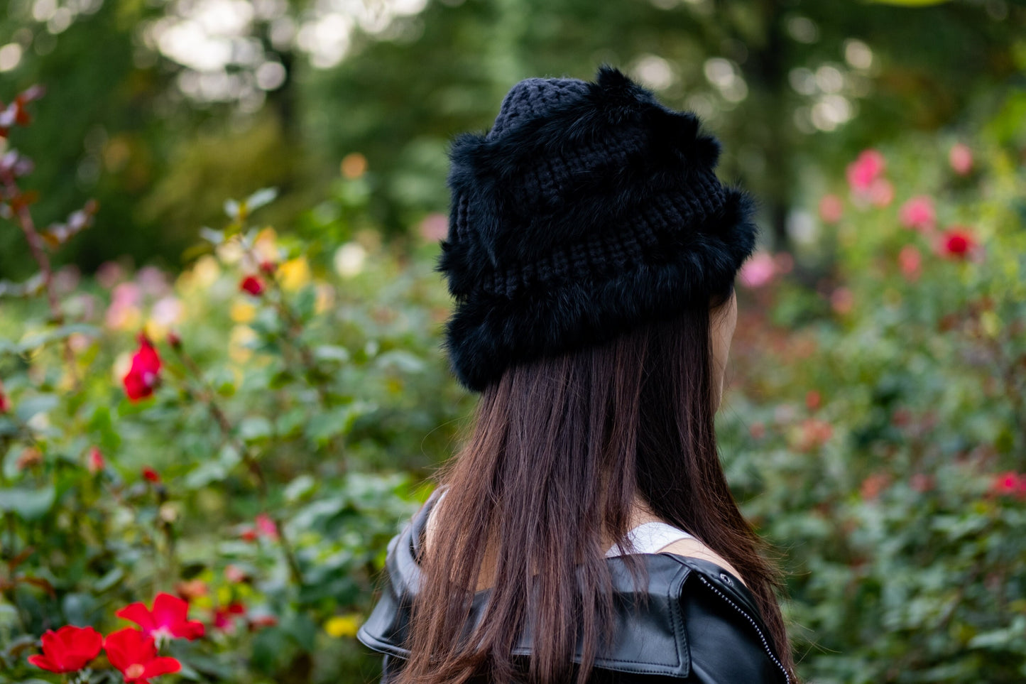 Winter Furry Bucket Hat in Black Color, Everyday Fluffy Beanie, Faux Fur Winter Hat, Bucket Vegan Fur Hat, Stylish Faux Fur Hat