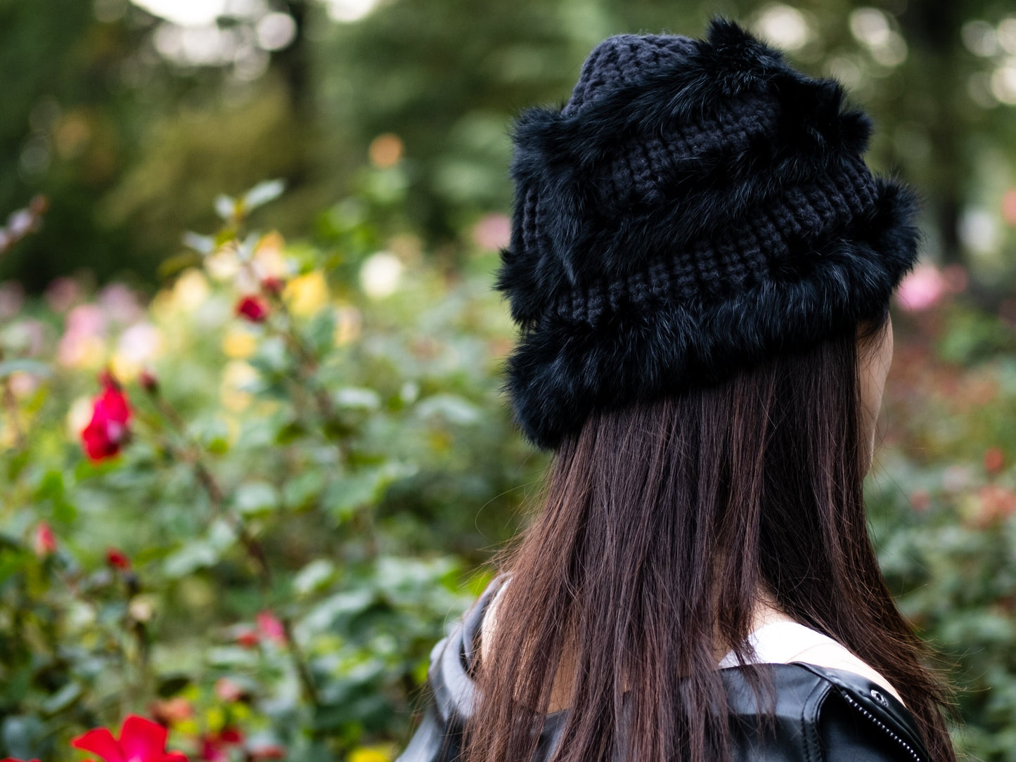 Winter Furry Bucket Hat in Black Color, Everyday Fluffy Beanie, Faux Fur Winter Hat, Bucket Vegan Fur Hat, Stylish Faux Fur Hat